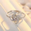 Platinum ring, four-leaf clover