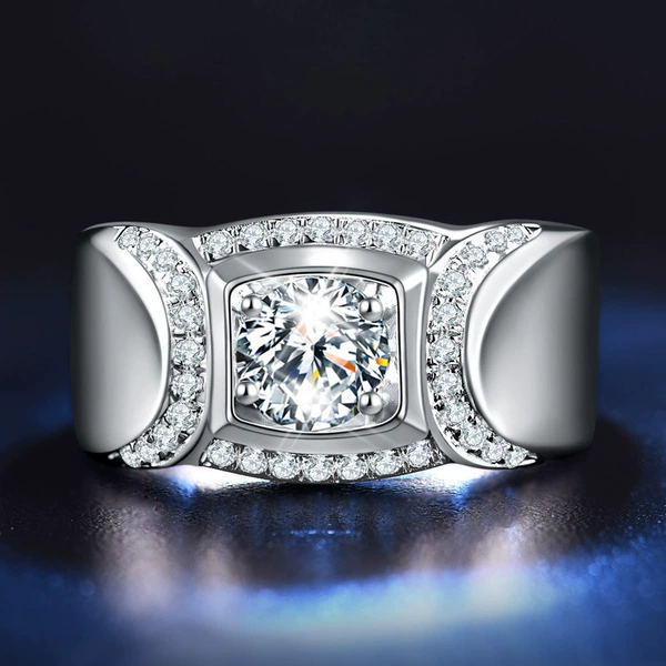 1 carat group inlaid men's ring