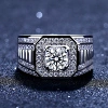 Platinum ring, 112 carat white gold, men's style