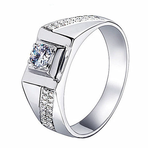 Domineering micro -diamond men's ring