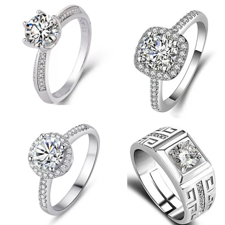 Classic wedding ring, one carat, simple and elegant design