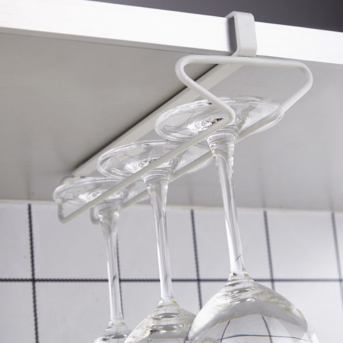 Cross-border iron goblet upside-down rack Creative triangular red wine glass upside-down rack Home wine glass storage rack