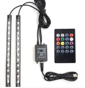 Car Led Decorative Atmosphere Light 12Smd Colorful Voice-Controlled Atmosphere Light One to Four Colorful Atmosphere Light USB (Other lights) - 24smd-usb-interface-opp-bag