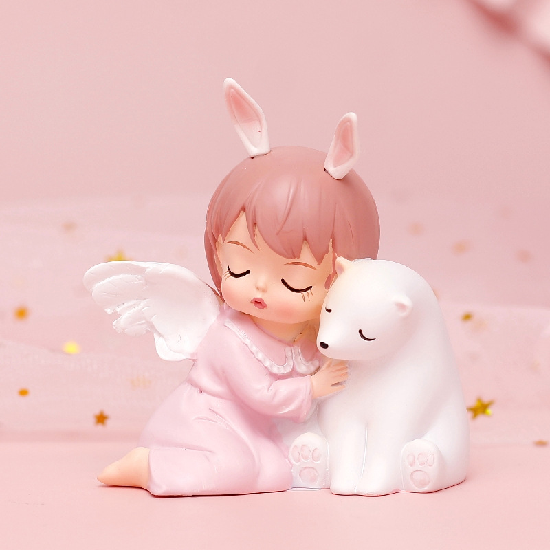 1121-6A 스몰 사이즈 핑크 앉아있는 곰