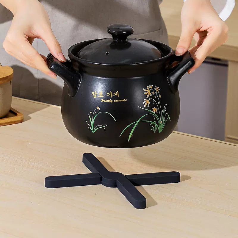 硅胶砂锅垫食品级硅胶垫可折叠餐桌垫锅垫餐盘垫批发硅胶X餐垫