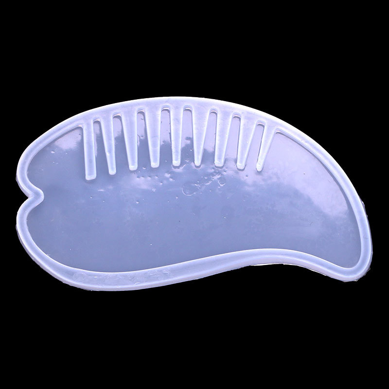 Espejo peine cristal epoxi resina hecha a mano molde de silicona lindo dibujos animados peine epoxi molde múltiple opcional