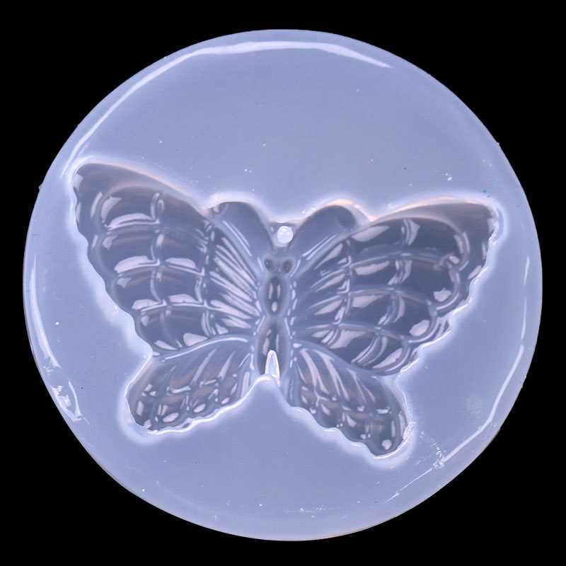 Espejo de cristal epoxi Flor Mariposa molde de silicona DIY hecho a mano epoxi soporte de mesa Decoración Accesorios de fondo