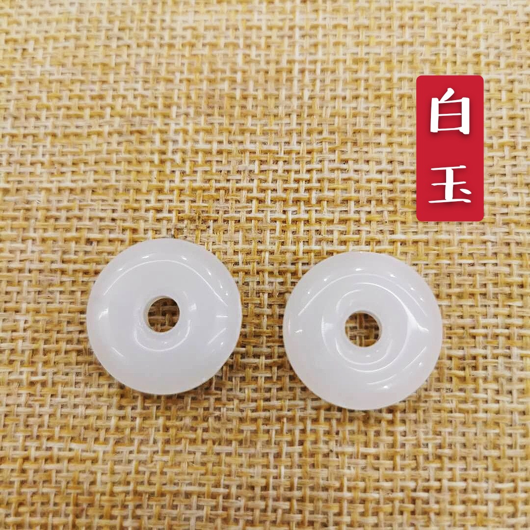10 ~ 30mm hebilla de seguridad de cristal de imitación de Jade perlas sueltas estilo antiguo horquilla tapeta COLLAR COLGANTE accesorios de la joyería DIY image 7