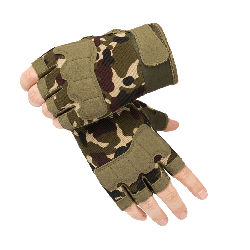 Tactical Fighting Half-Finger Gloves Men's and Women's Outdoor Sports Mountaineering Driving Riding Special Forces Training Gloves