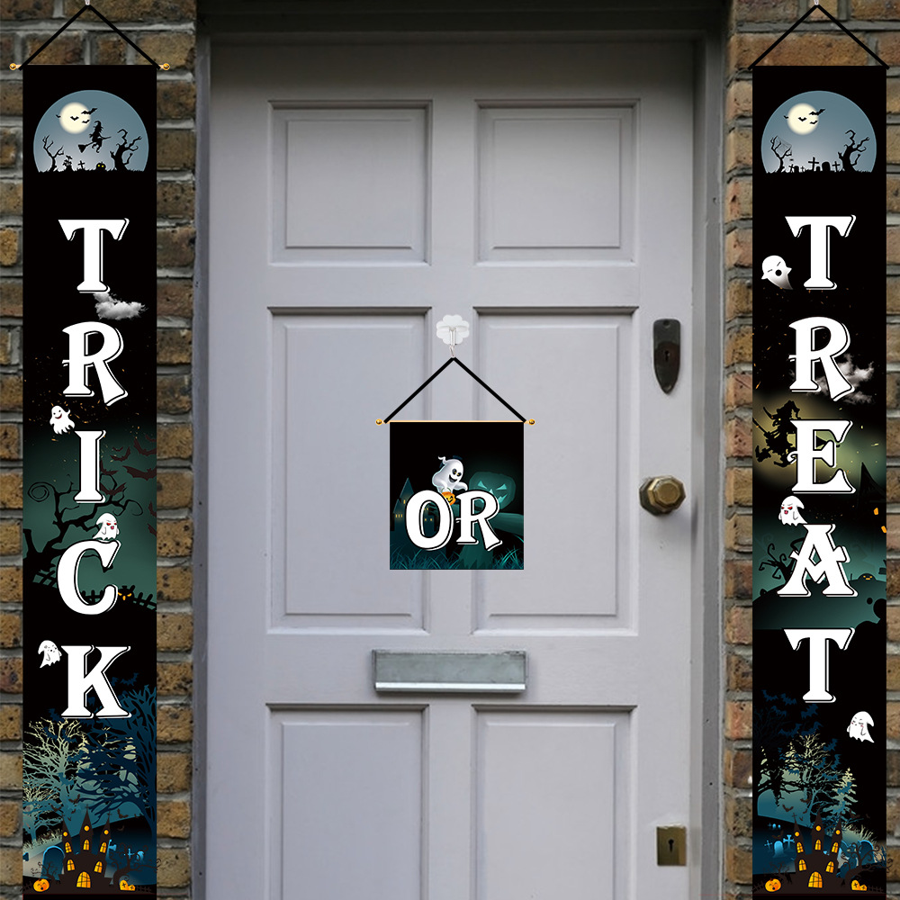 Pareado Decorativo de Halloween para Puerta de Tela para Halloween