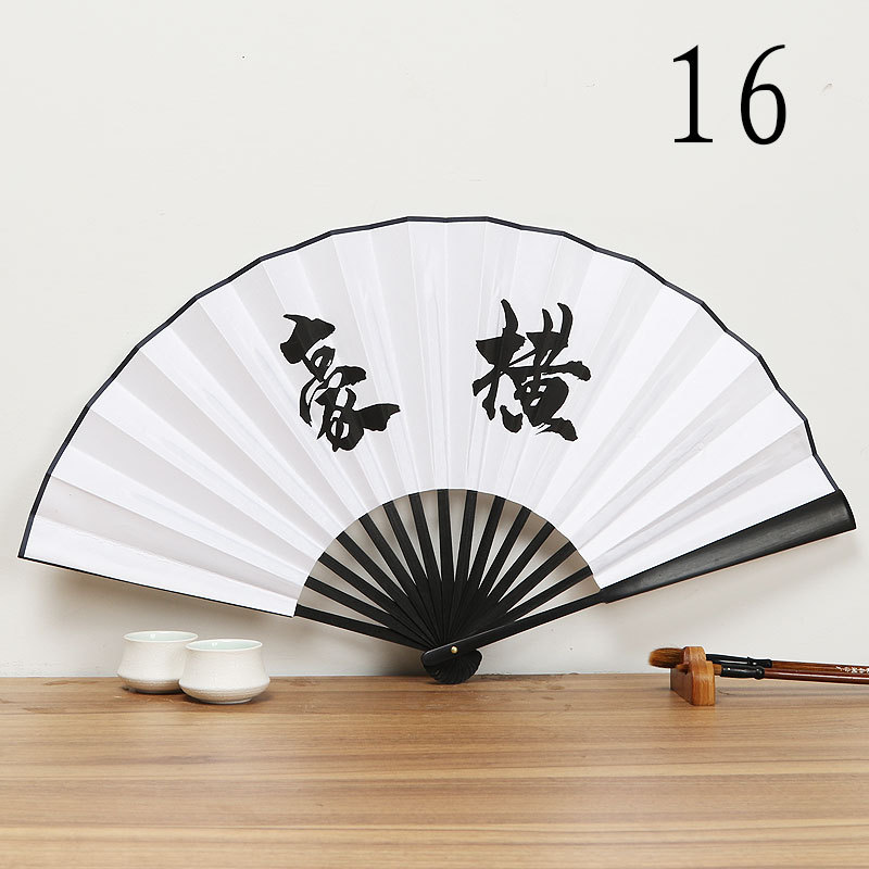 Hanfu tela de seda de estilo chino LOGOTIPO ventilador plegable de mango largo Bar disco saltando ventilador de estilo antiguo al por mayor ventilador de publicidad de fábrica