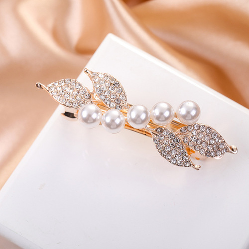 High-end Hairpin with French Charm, Women's Glittery Light Luxury Water Diamond Top Clip, Crystal Hairpin for Rear Head, Hair Accessory