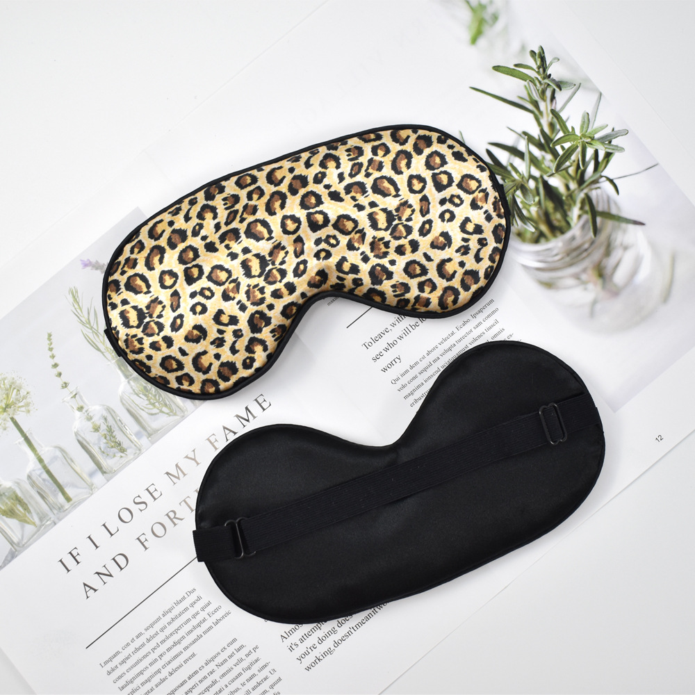 Máscara de ojo de seda para dormir de doble cara de seda artificial Máscara de ojo de sombreado de seda de mora color sólido máscara de ojo de satén en stock al por mayor