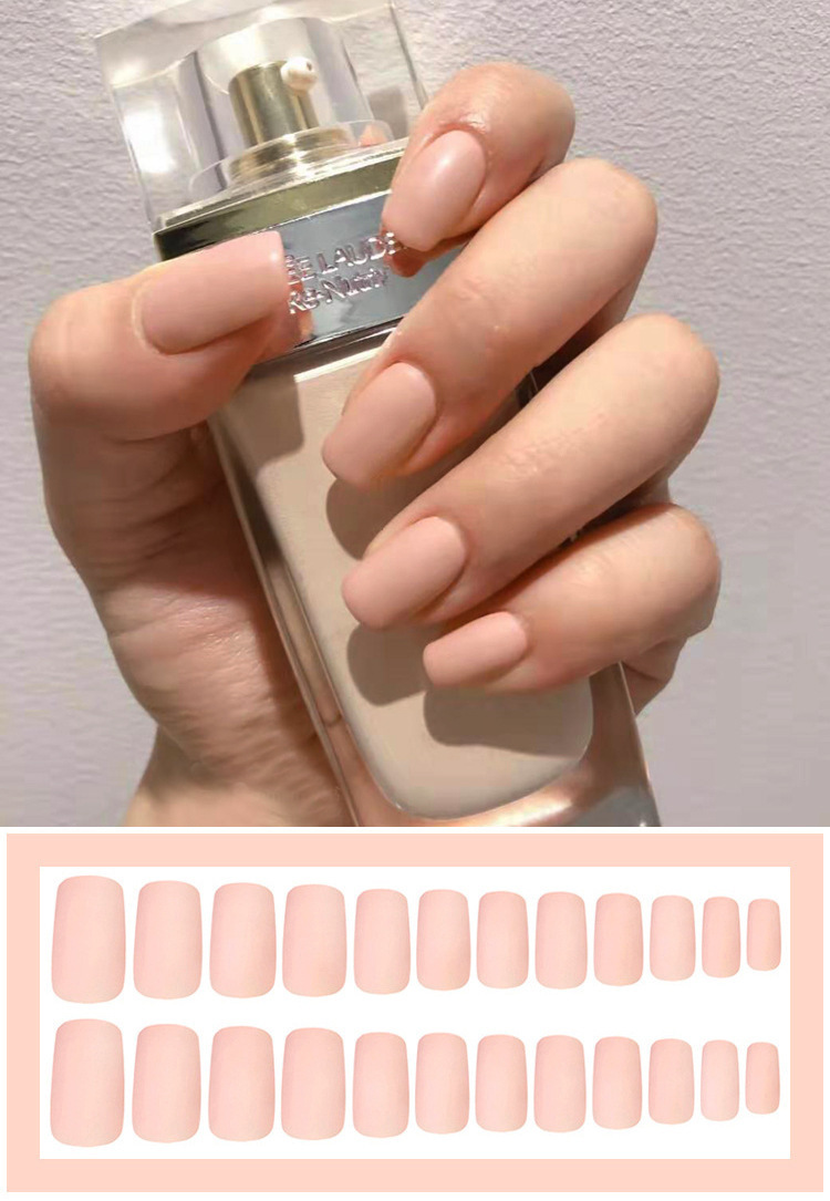 Carne esmerilado Ballet mate de uñas de ataúd desgaste de uñas pieza de uñas trapezoidal falso de uñas producto terminado suministro directo de fábrica