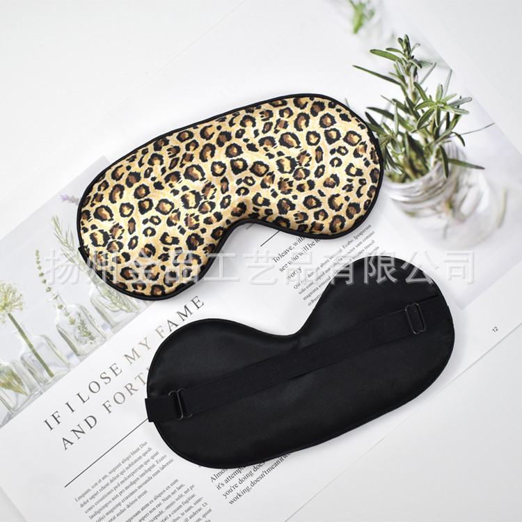 Máscara de ojo de seda artificial hebilla de ajuste color sólido mismo borde de color morera seda sueño sombreado máscara de ojo de seda en stock al por mayor