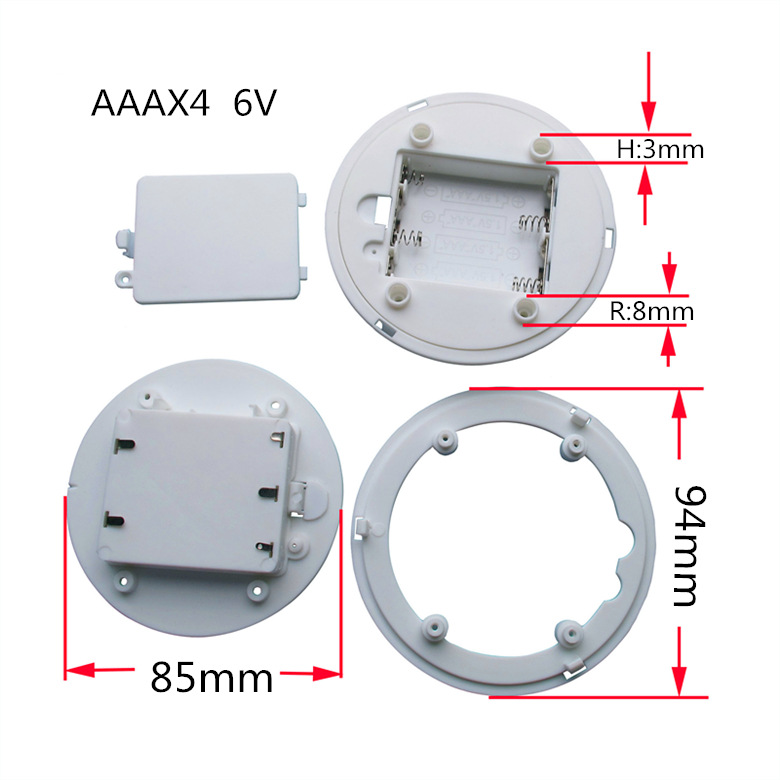 94mm Round 4 No. 7 6V Battery Box 4 No. 7 Battery Box