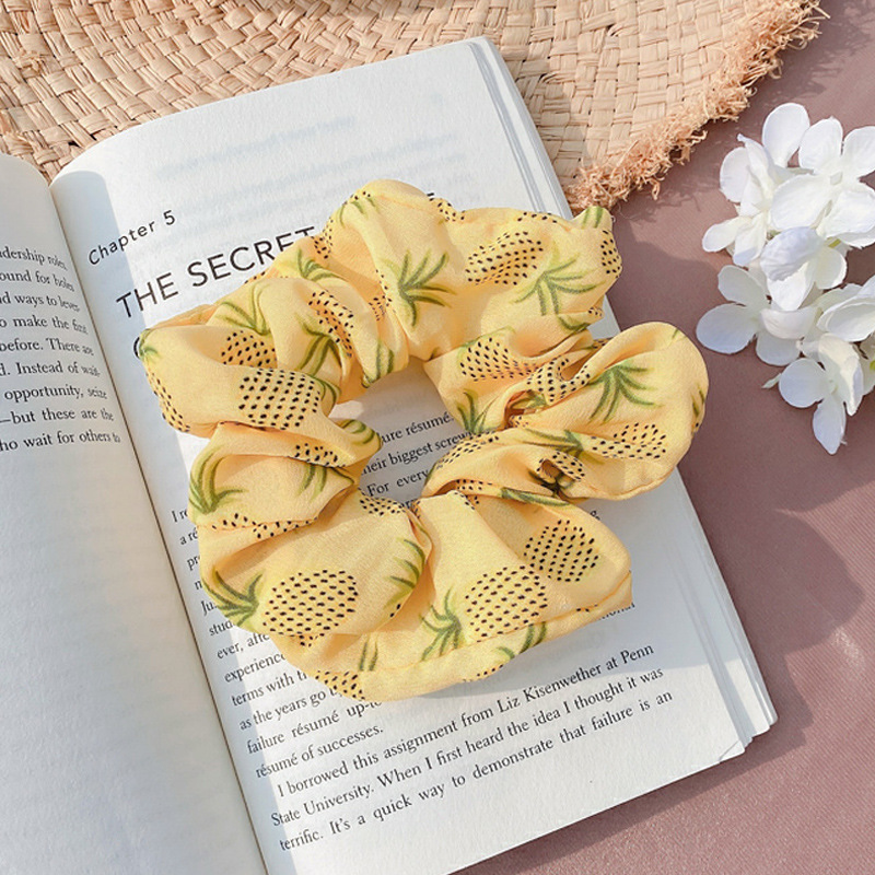 Ju Yiyi mismo estilo negro brillante Banda para el cabello del intestino grueso Simple retro Internet celebridad grasa salchicha ins accesorios para el cabello japonés y coreano cuerda para el cabello para las mujeres