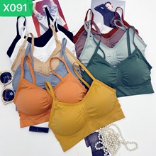 文胸大码抹胸美背裹胸内衣小胸u型美背卡卡背心吊带发育期内衣