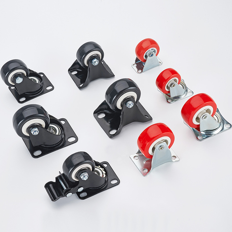 Ruedas rueda de freno de 1,5 pulgadas Mute de 2 pulgadas rueda direccional rueda de muebles rueda de equipaje rueda de carro rueda universal