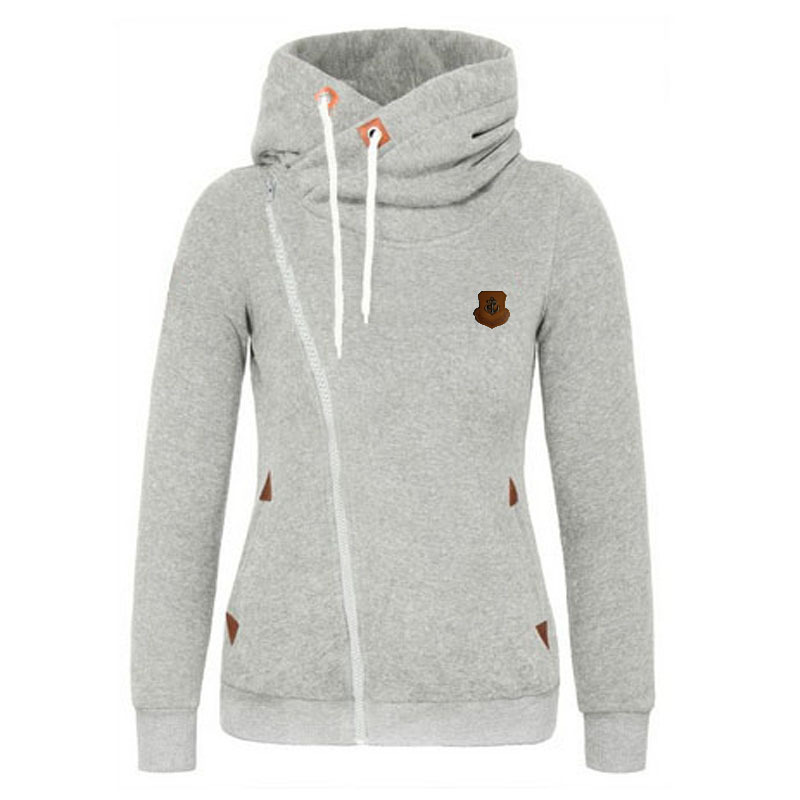 1065 AliExpress Europea y Americana personalizada sudadera cardigan cremallera lateral con capucha suéter de la capa image 3