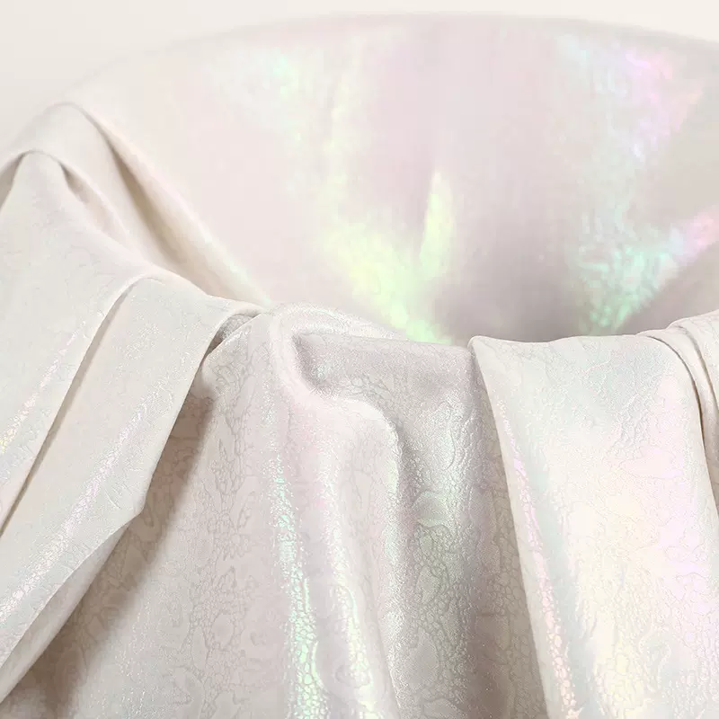 珍珠幻彩涤纶面料 吊带衫连衣裙雪纺汉服面料 渐变压花雪纺布料