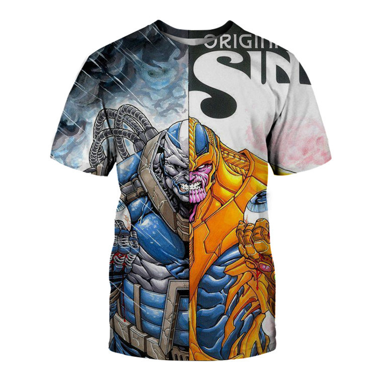 Marvel movie Avengers 3D printing cross-border new round neck short sleeve T-shirt New
