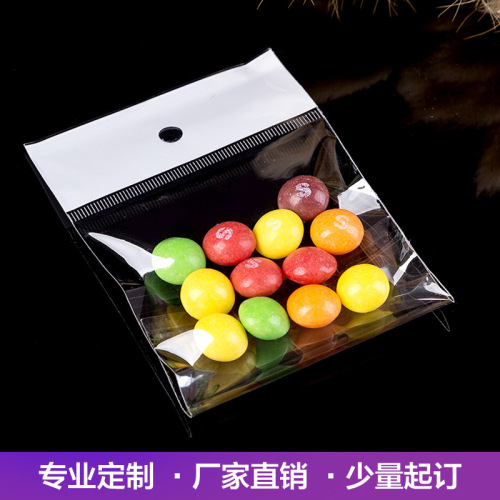 opp card head self-adhesive bag small bag self-sealing transparent jewelry plastic earrings jewelry packaging bag plastic bag hanging hole