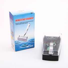 供应地摊货源宁丰508刀架装双刀片老式手动刮胡须刀架配挖耳勺