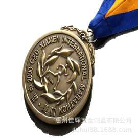 厂家订作奖牌 马拉松活动比赛奖牌订作 烤漆锌合金运动会奖章订作