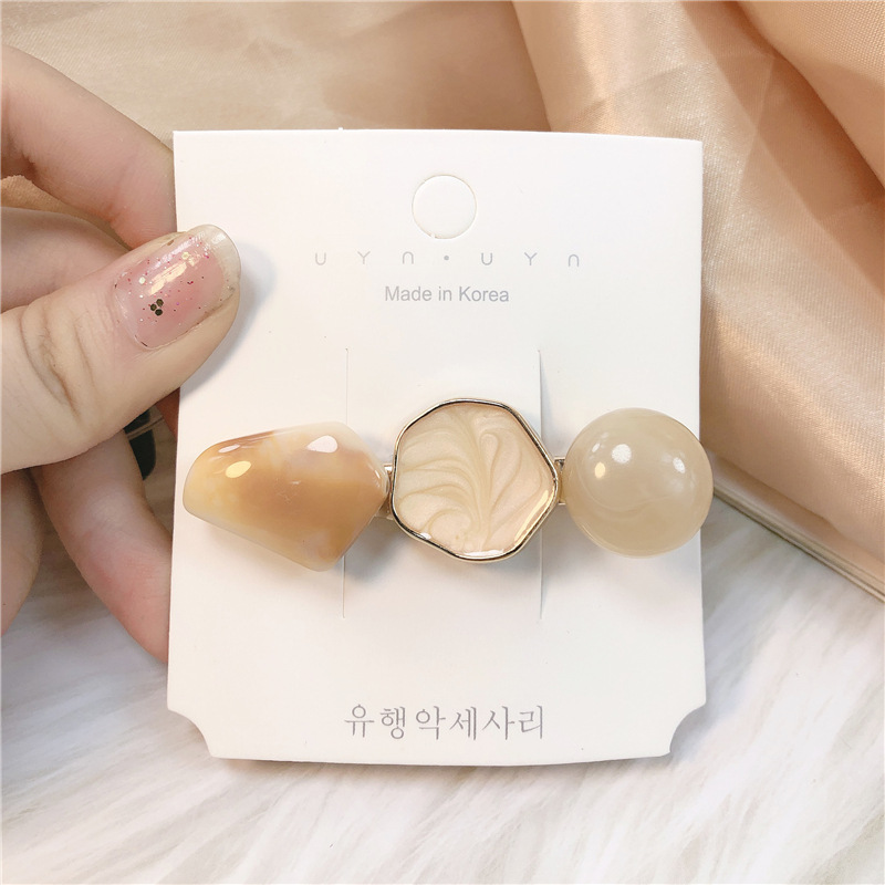 Coreana simple clip de pelo de temperamento adolescente tocado rojo de red pequeño clip de boca de pato fresco detrás de la cabeza clip de pelo roto mujer