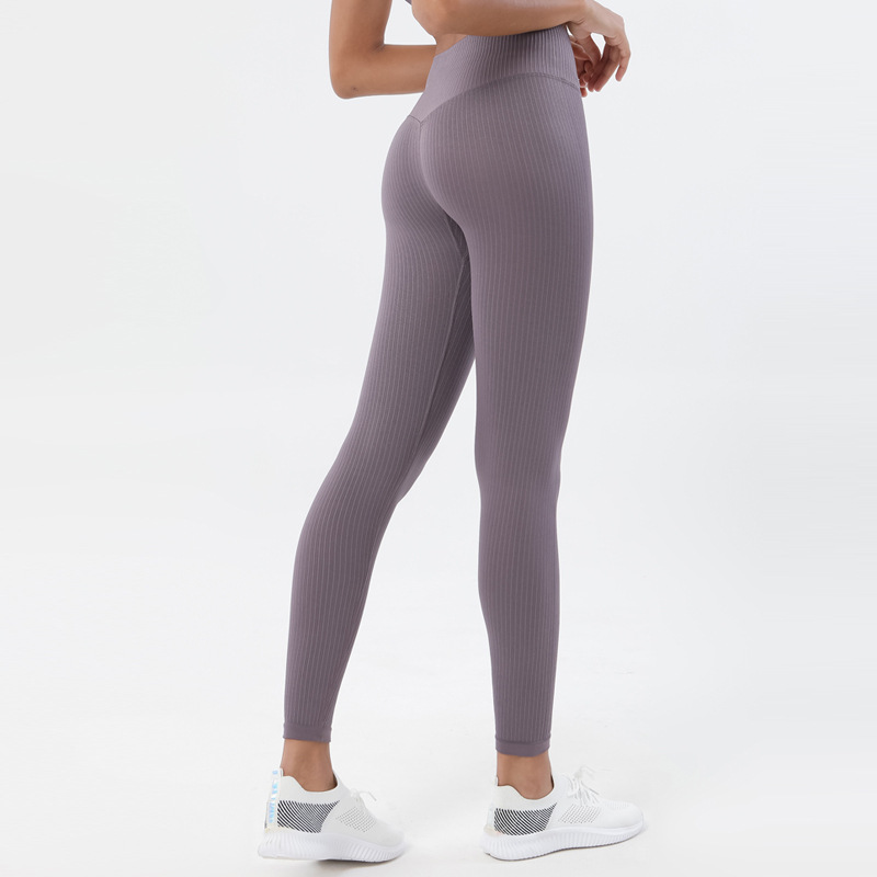 Transfronterizo de Amazon Europa y América sin costuras pantalones de Yoga de las mujeres que absorbe la humedad pantalones de fitness apretado de cintura alta brazo de elevación de las mujeres