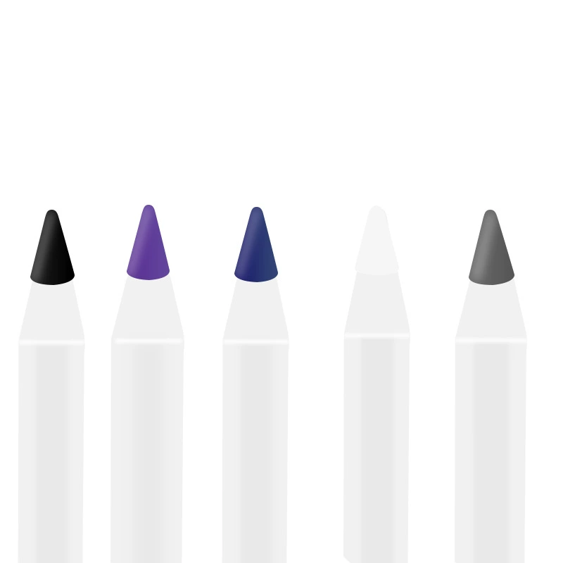 Силиконовая крышка-колпачок (для Apple Pencil) — противоскользящее защитное колпачок, 1×0.5 см, многоцветный
