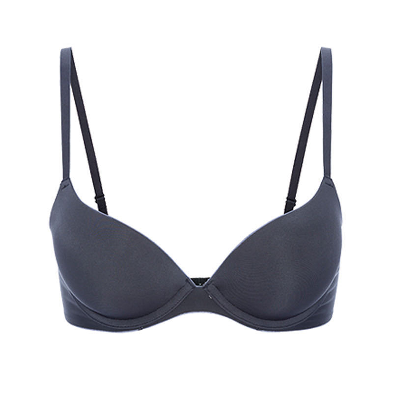 Ventas directas de fábrica anti-expansión externa brillante ropa interior sin costuras color sólido colección de pecho pequeño empuje hacia arriba soporte superior sujetador lateral