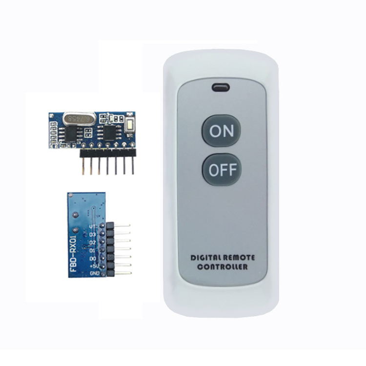 FBD-RX01无线接收解码模块RF433MHz四路解码接收5V模块遥控发射器