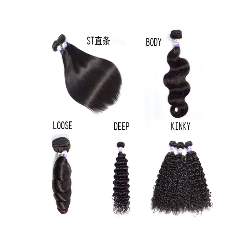 Transfronterizos europeos y americanos africanos negros cortina de cabello real color natural buen rango de cabello liso remyhair india cabello birmano