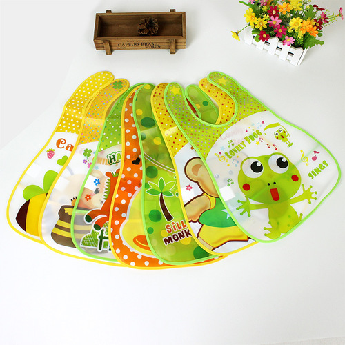 Factory three-dimensional no-wash baby food bag EVA bib bib waterproof coverall saliva napkin saliva pocket