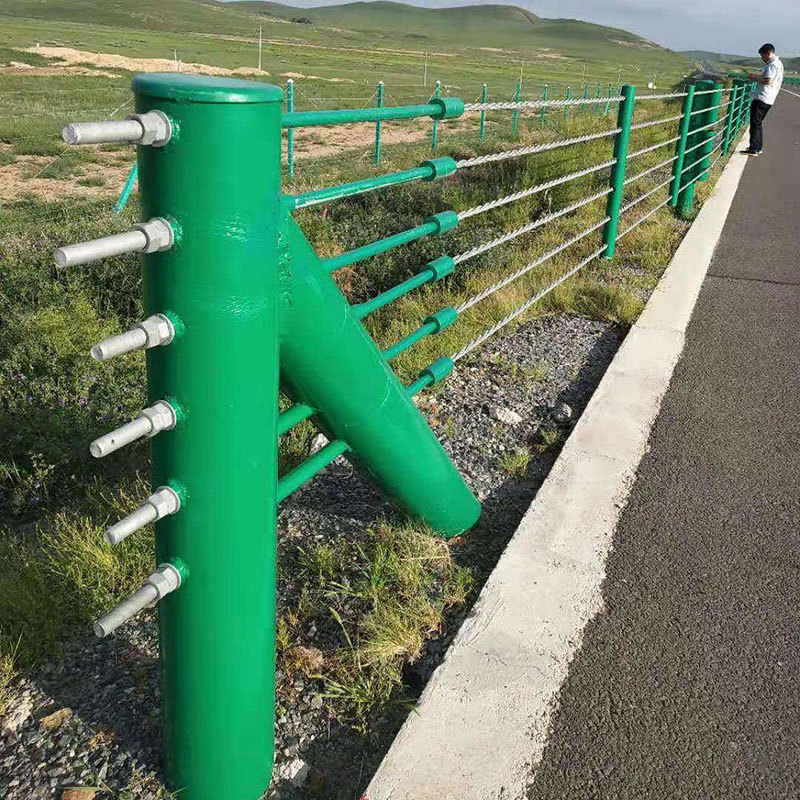 厂家缆索护栏 护栏钢丝绳索护栏 五锁六锁七锁钢索护栏