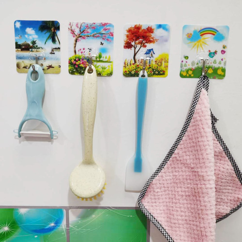 Sticky hook, strong traceless hook, traceless hook, sticky hook, transparent hook, sticky hook, strong load-bearing capacity, no need to punch holes, sticky hook