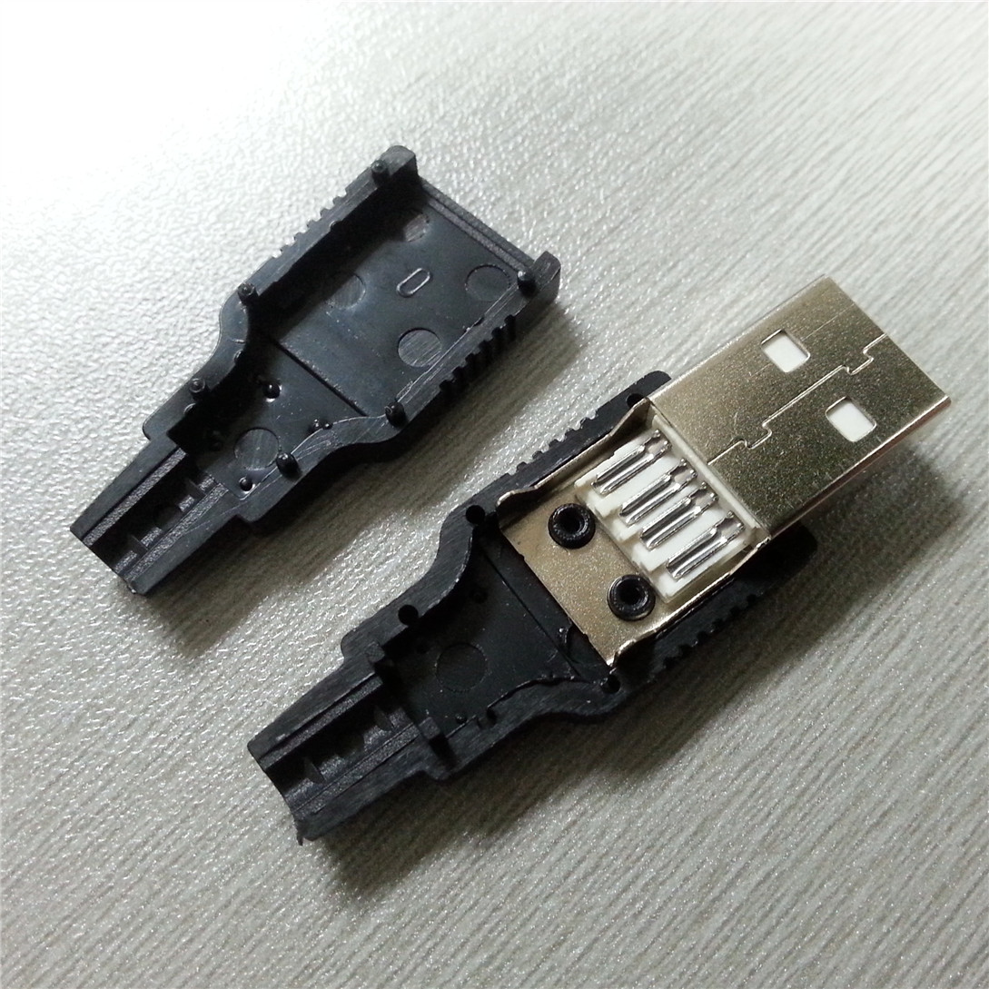 USB A/M带黑色装配壳 深圳品牌USB A/M带黑色装配壳