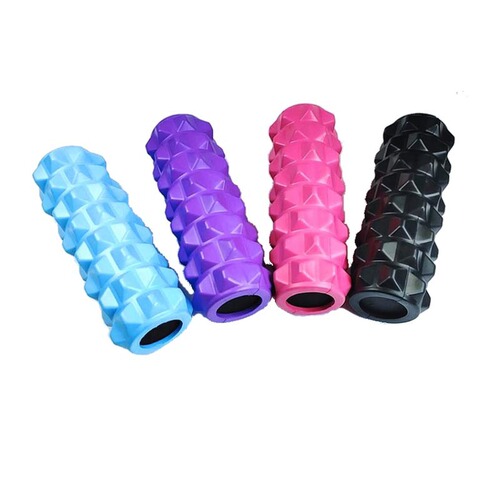 EVA solid wolf teeth yoga column floating point massage stick foam shaft muscle relaxation roller 33CM Langya stick manufacturer