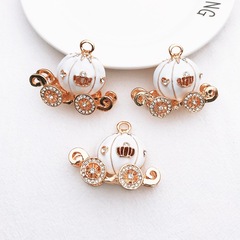 Classic diy mobile phone case jewelry accessories alloy diamond pumpkin car mobile phone beauty handmade diamond material wholesale