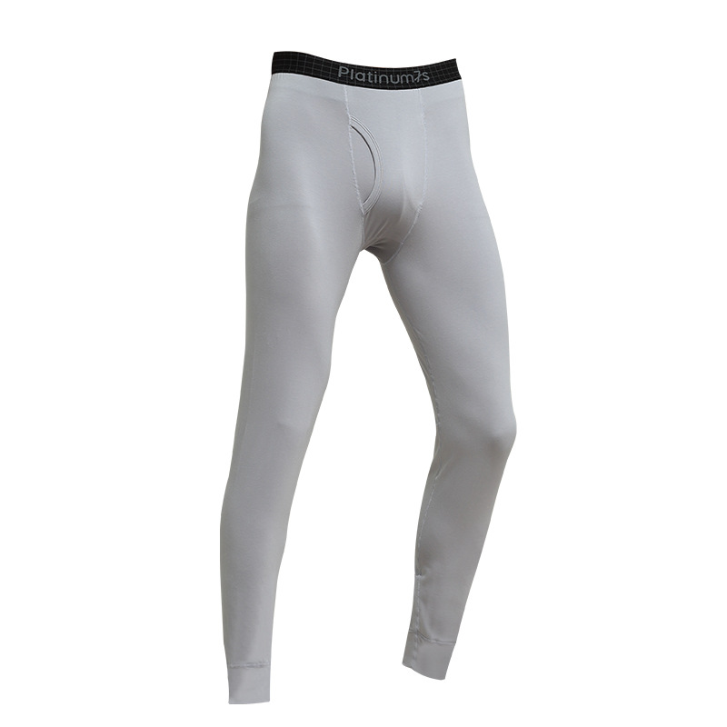 Nueva mezcla de algodón Mo otoño e invierno leggings sin costuras para hombres pantalones cálidos de color sólido delgado pantalones largos delgados