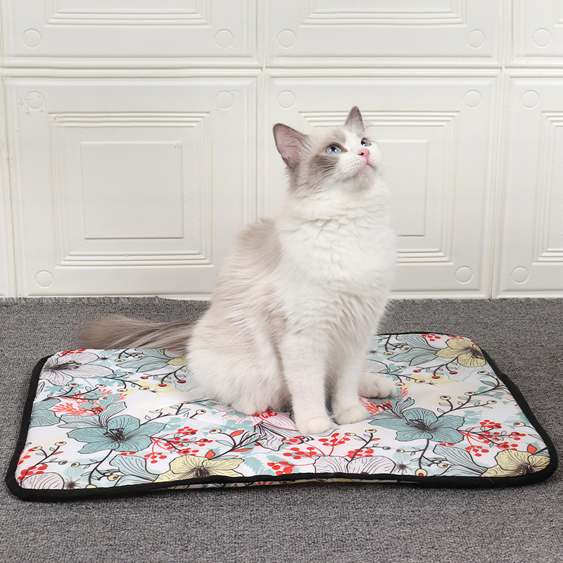 2020 nueva mascota alfombra paraguas impresión gato y perro universal dormir estera fresco transpirable verano delgada impermeable gato Mat mat
