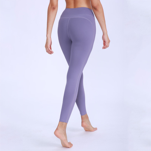 Lulu Women's Thin Summer Yoga Pants, European and American Yoga and Fitness Pants, High-Waisted Elastic Quick-Dry Leggings, Base Tight Leggings