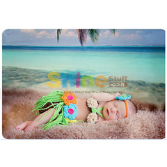 Cross-border hot sale, handmade grass skirt, newborn baby photography clothes, 100-day photo clothes, hand-knitted woven skirt