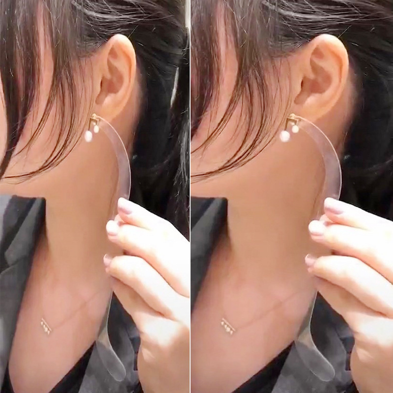 Acrylic earrings customer anchor live stall trial-Free wear strip earrings display props trial transparent trial wear strip