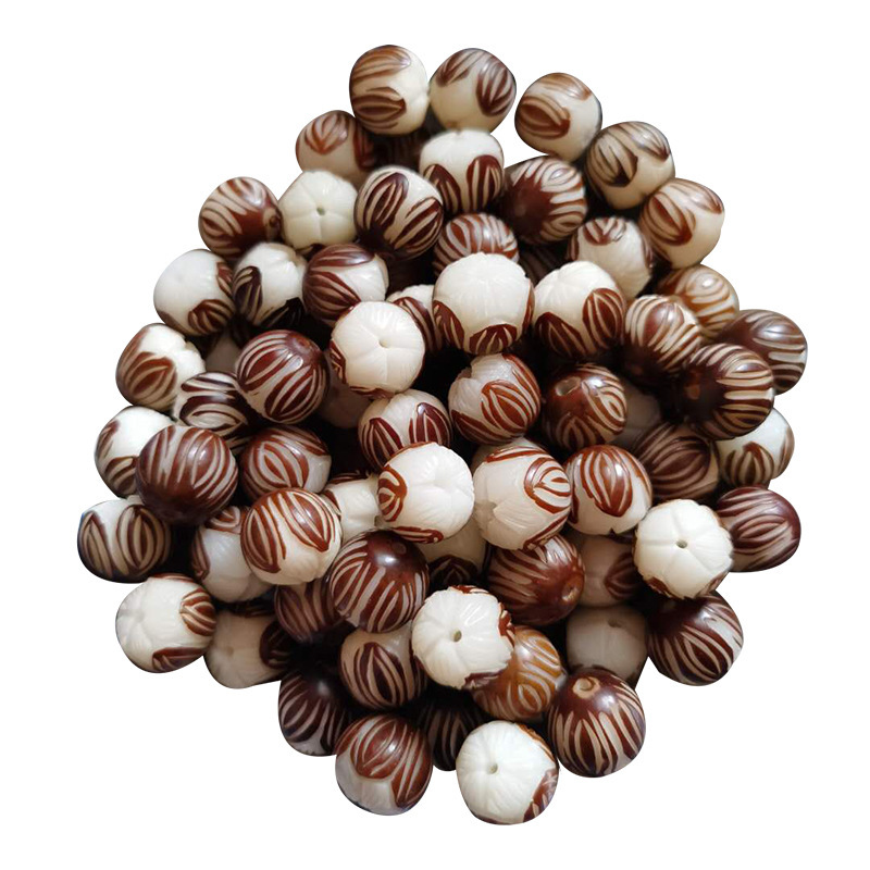 Hand-carved Bodhi root Lotus DIY bracelet car hanging accessories Bodhi two-layer Lotus