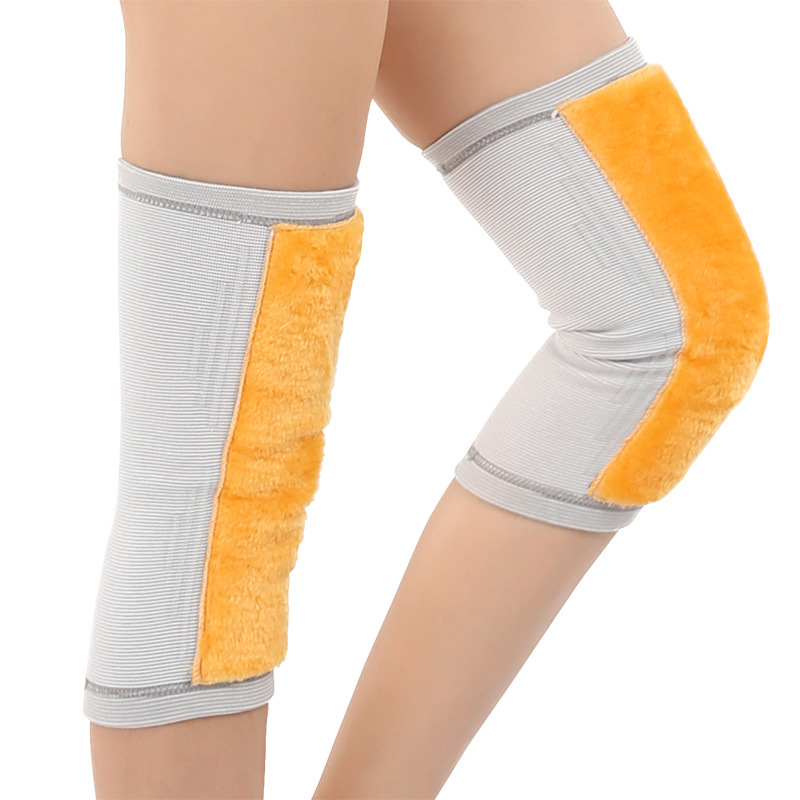 Venta directa de fábrica de otoño e invierno forrado de lana engrosada rodillera de punto motocicleta cálido interior rodillera ciclismo entrega de una sola pieza