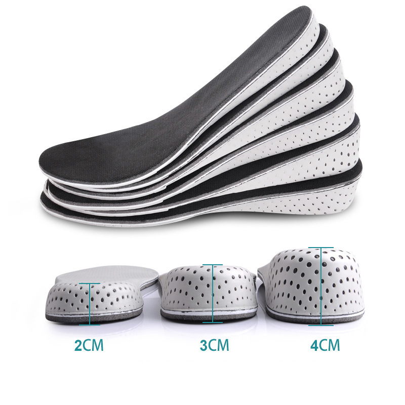 Invisible women's breathable height insoles