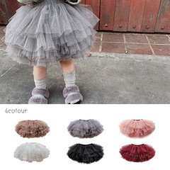 Girls skirt 2024 spring and autumn style princess skirt gauze skirt girl fashionable tutu skirt infant tutu short skirt